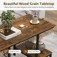 thumbnail image 5 of Costway Rustic TV Console Table for 50" TVs Industrial Sofa Table with Open Storage Shelves Rustic Brown, 5 of 11