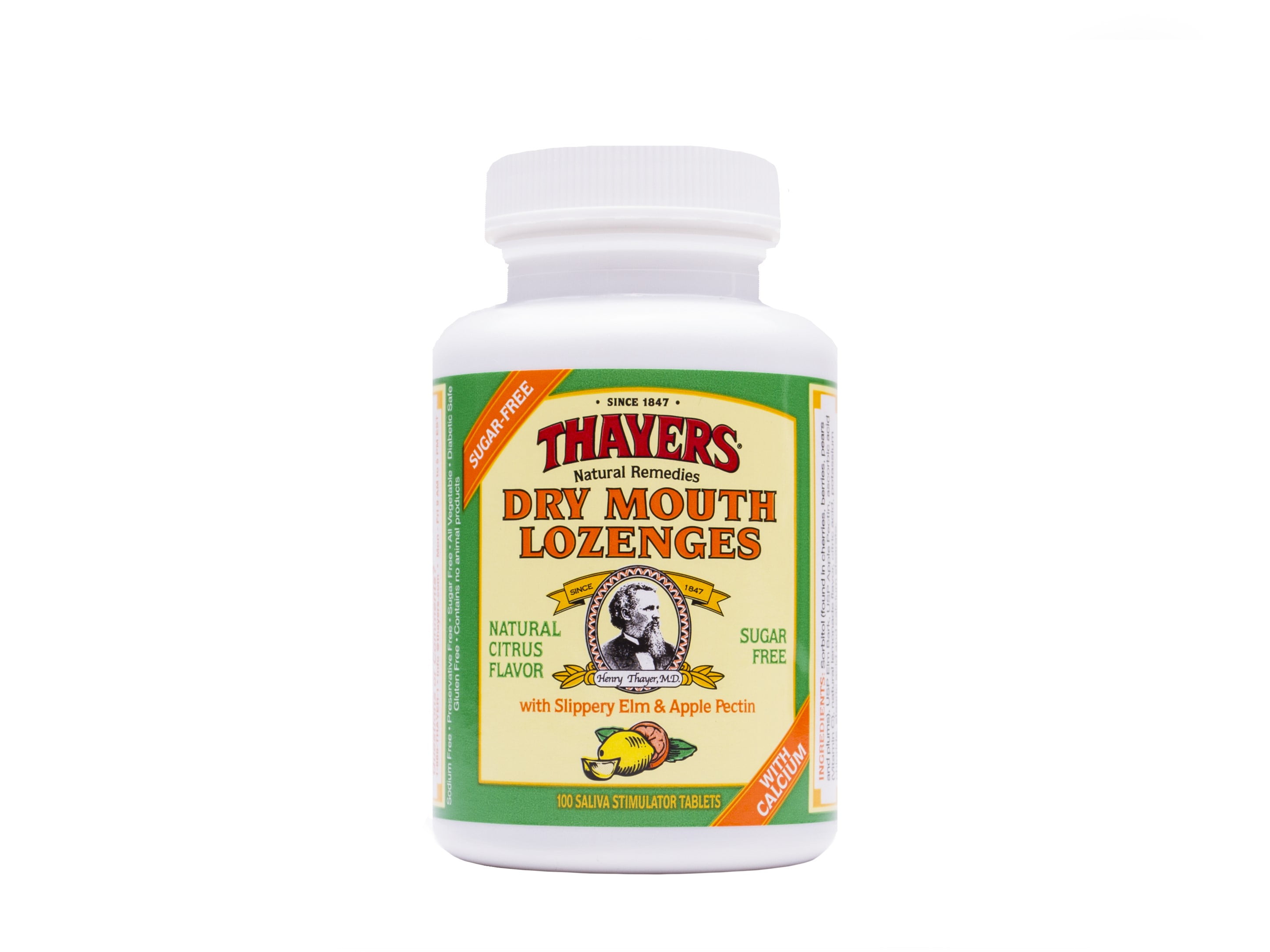 Thayer's Dry Mouth Lozenges, SugarFree, Citrus, 100 Ct