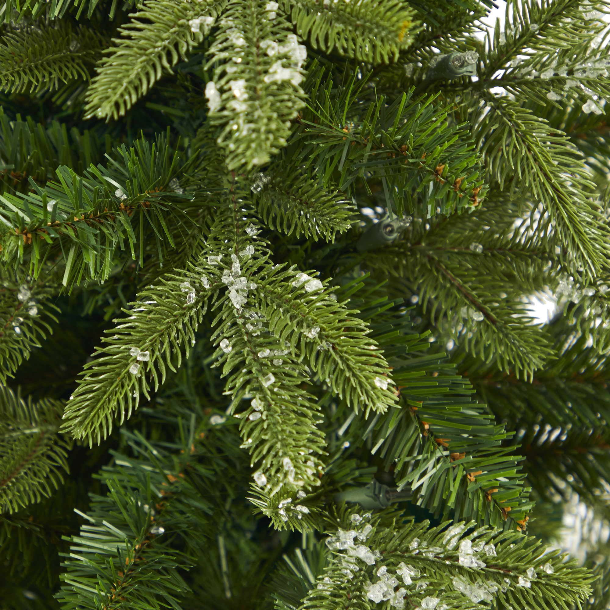 Nearly Natural 44" Snowed Fir Artificial Christmas Tree Prelit with 50 Clear Lights