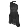 thumbnail image 3 of Yartina Justaucorps-Robe de Danse Ballet pour Filles Enfants Tenue de Danse Lyrique Sans Manches Performance sur Scène Noir 16, 3 of 5
