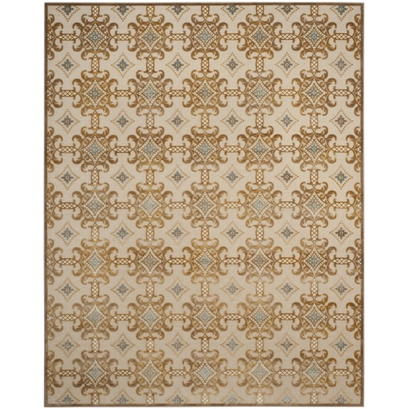 SAFAVIEH Martha Stewart Kader Floral Area Rug, Taupe/Cream, 8' x 10'