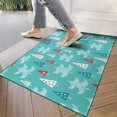 thumbnail image 4 of Turquoise Christmas Tree Pattern Door Rugs,Washable Non Slip Door Mats Indoor,Decorative Door Mats,Entry Mat Indoor for Entrance,Bedroom,Kitchen,Bathroom,17"x30", 4 of 6