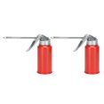 Flash Sale 2Pcs Spray Gun Oiler Can Cold Rolled Steel Hand Pump Oil