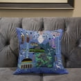 thumbnail image 5 of Amrita Sen Designs CAPL988BrCDS-ZP-16x16 16 x 16 in. City Palace Broadcloth Indoor & Outdoor Zippered Pillow - Blue, Green & Purple, 5 of 5
