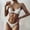 White, variant on EQWLJWE Women's 2 Piece Bikini Set High Cut Push Up Underwire Bra Bathing Suit