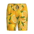 thumbnail image 4 of Fotbe Yellow Limes Pajama Shorts for Men, Men's Pajama Bottoms, Sleepwear,Short Pajama Pants-4X-Large, 4 of 9