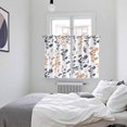 thumbnail image 3 of Grey Orange Botanical Kitchen Curtains Window Panels, Watercolor Spring Floral Summer Leaf Insulated Window Treatment Curtain, Grommet Curtains for Bedroom/Living Room/Bathroom, 2 Piece 52"Wx72"L, 3 of 8