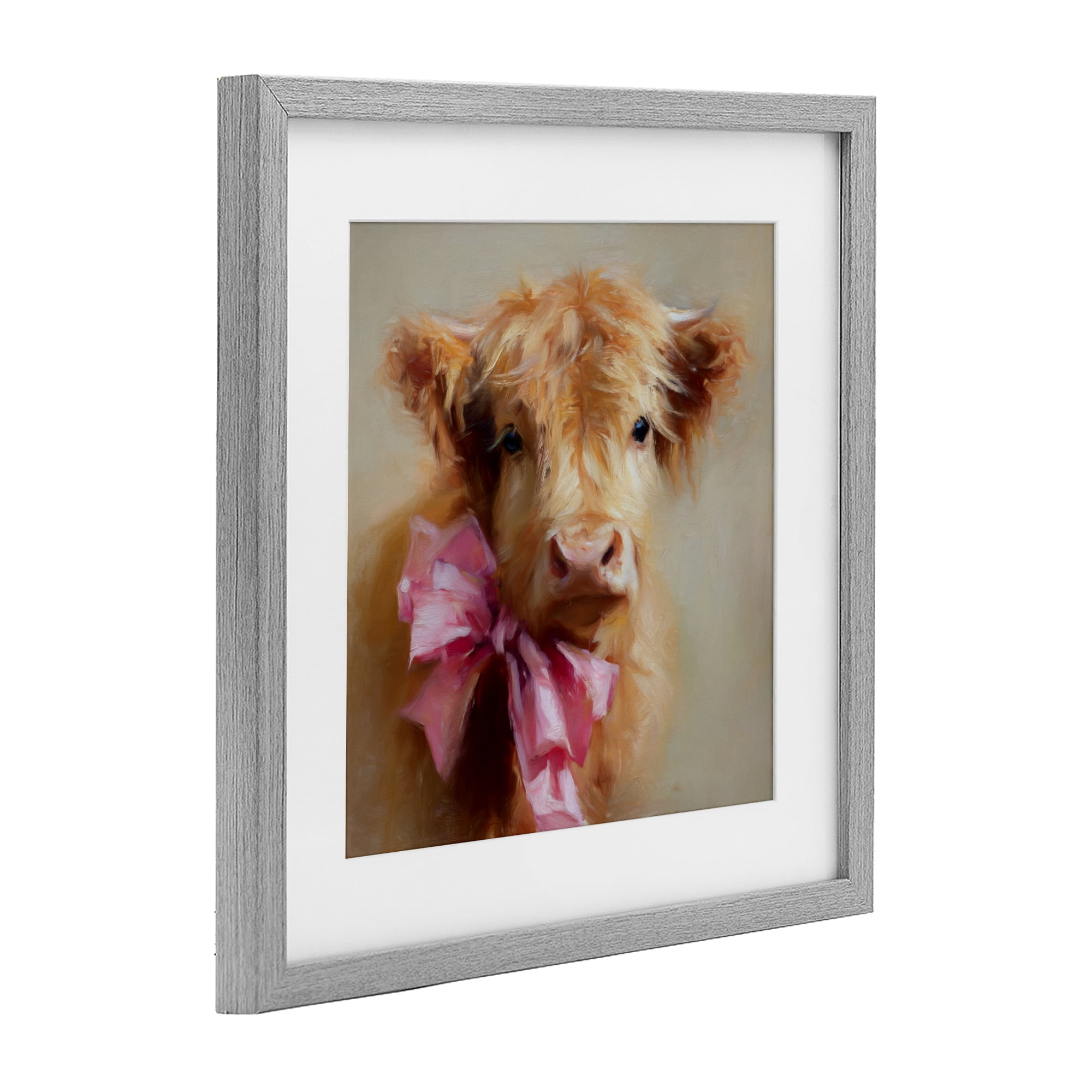 Stupell Industries Little Highland Sweetheart Gray Framed Print Under Glass, design by Tina LeCour