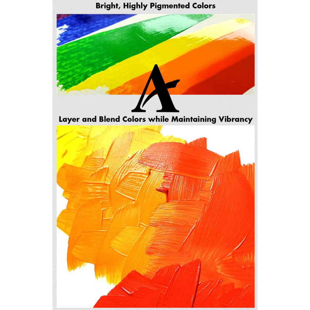 Grumbacher Academy Professional Acrylic Paint Set of 5 - 90ml Deep Colors - Artist Grade Acrylic Paint Set with Premium Pigments, Semi-Gloss Sheen, ASTM Lightfast Rating 1
