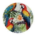 thumbnail image 2 of RUIYC  Parrot Palm Tree Leaves Print Round Tablecloth Thanksgiving Table Cover for Party Dining Picnic Table Decor, 2 of 7