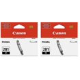 thumbnail image 1 of Tanque de tinta Canon CLI-281 negro (paquete de 2) compatible con TR8520, 1 of 3