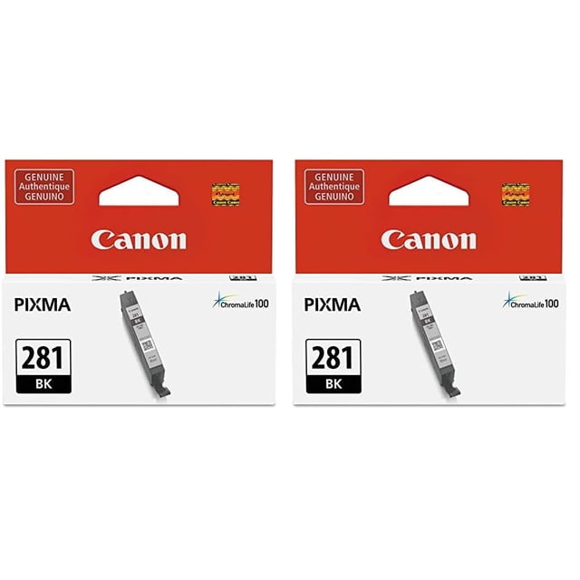Tanque de tinta Canon CLI-281 negro (paquete de 2) compatible con TR8520
