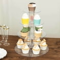 thumbnail image 2 of Efavormart 4-Tier Clear Heavy Duty Round Acrylic Cake Stand, Cupcake Tower Dessert Holder Display Stand with Film Sheets - 14" Tall, 2 of 4