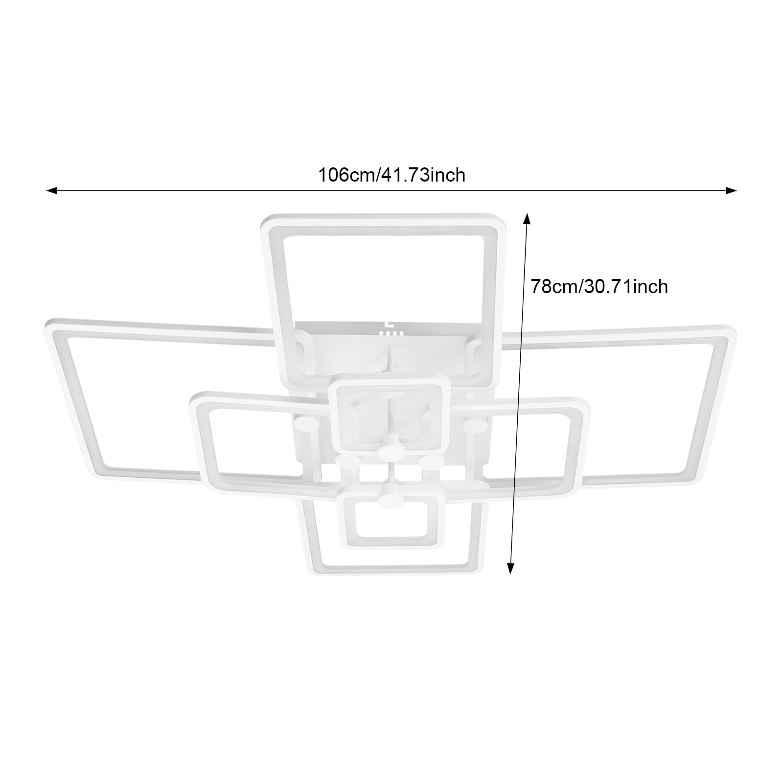 LED Ceiling Light with Remote Control, 8-Head Ceiling Light, Dimming Ceiling Light Fixture