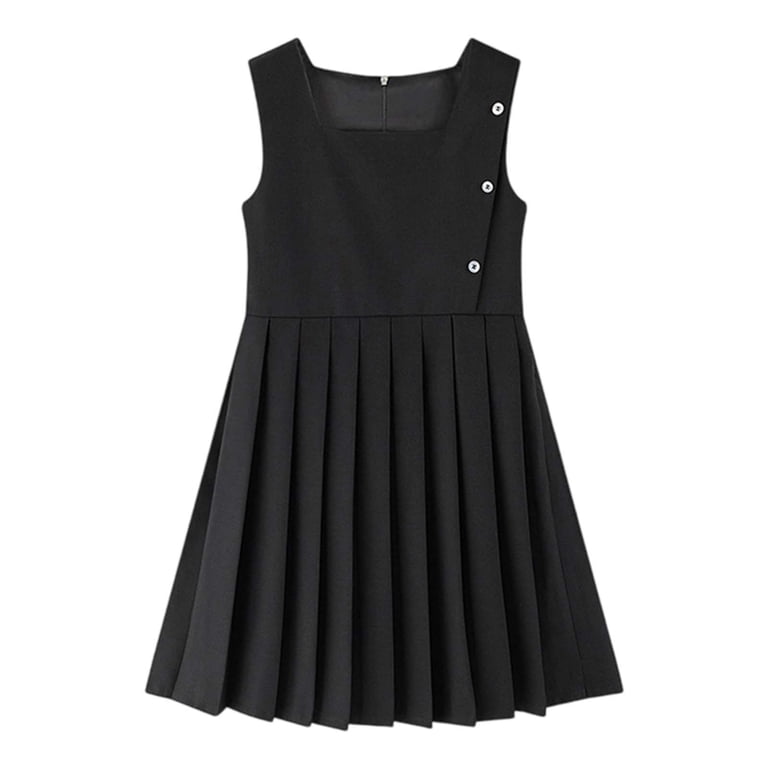 black uniform dress Black Dress with Gold Trim
