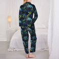 thumbnail image 6 of Wukai Cartoon Dinosaur Print Women's Pajama Set - Soft Long Sleeve Sleepwear for Comfort and Style-XX-Large, 6 of 9