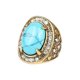 thumbnail image 1 of Patrón de de de imitación azul turquesa Tallado s de fiesta nupciales Unisex 18 mm - Zulema Anillo del Rhinestone de la turquesa, 1 of 7