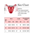 thumbnail image 5 of Aivtalk Women Side Tie Panties Bowknot Lace Wavy Thongs Panties Adjustable Wild G-String Underwear Low Rise See Through Panties S Red, 5 of 5