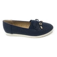 thumbnail image 3 of Victoria K Women's Rhinestone Emblem With Bow Tie Embossed Casual Flats, 3 of 5