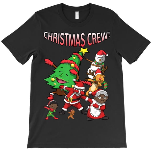 Black Cool St. Nick Claus Funny African American Christmas Crew Dabs Graphic T-Shirt G3789, Up to 5XL