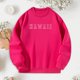thumbnail image 2 of Sudadera de moda, jersey con estampado de cuello redondo de invierno, ajuste holgado y duradero M, 2 of 8