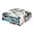 thumbnail image 3 of 9 White Tigers Flannel Blanket, QUEEN, 79"x 95", Lightweight Microfiber, Multi Purpose, 3 of 5