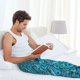 thumbnail image 5 of Fotbe Beautiful Blue Peacock Pantalones de Pijama para Hombre, Pantalones de Dormir, Pantalones de Casa con Cintura Ajustable y Bolsillos-Small, 5 of 6