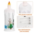 thumbnail image 3 of Lámpara De Vela De Simulación Con Patrones De Muñeco De Nieve / Papá Noel Modelado De Simulación Eléctrica Luz De Vela Atmósfera Alimentada Por Batería Lámpara Led Para Festival De Navidad Advancent HA027483-01, 3 of 7