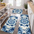 thumbnail image 2 of Indigo Tie Dye Star Kitchen Rugs Sets Of 3,Kitchen Runner Rugs Non Skid Washable,Decorative Kitchen Floor Mats for Kitchen,Sink,Laundry,17"x30"+ 17"x47" + 17"x59", 2 of 6