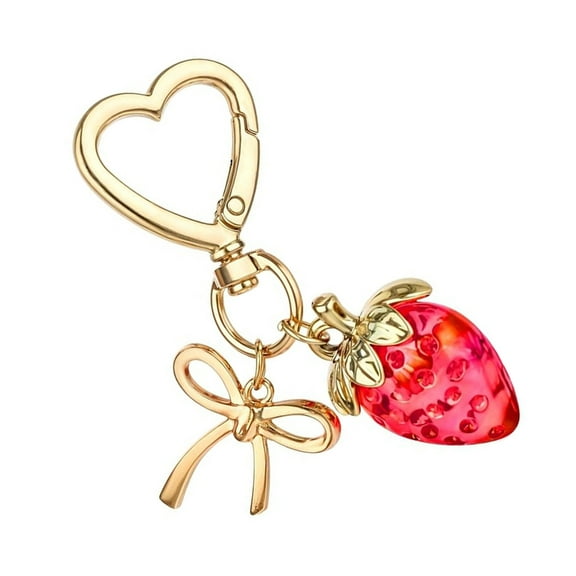 Fashionable Strawberry Bag Charm Adds A Touch of Fun to Your Accessories