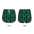 thumbnail image 3 of KLL Mint Bird Feathers Pattern Shorts Women,Athletic Shorts High Waisted Running Shorts Pocket Sporty Short Gym Elastic Workout Shorts-Small, 3 of 7