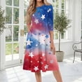 thumbnail image 2 of BOMYJESK 4th Of July Dresses for Women Maxi Dress 250th Anniversary Stars Stripes Midi Dresses Vintage Independence Day 2026 Summer Dresses Elegant Classy Resort Wear Light Blue M, 2 of 7