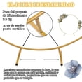 thumbnail image 3 of Kit Arco Globos Metálico Soporte - Marco Circular de Arco Metálico para Decoración de Fiesta, Kit de 10 Piezas, Soporte Resistente para Flores, Ideal para Bodas y Eventos, 3 of 4