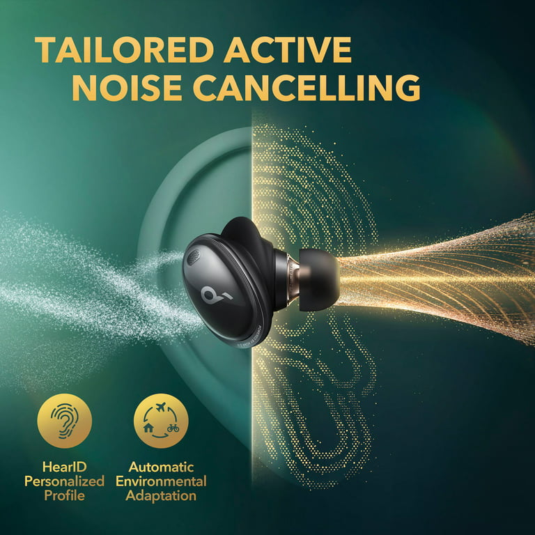 Soundcore by Anker- Liberty 3 Pro Earbuds True Wireless AANC Headphones |  IPX4 Waterproof | 3D EQ | 8/32-Hour Playtime | Black