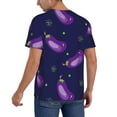 thumbnail image 2 of Fotbe Eggplant Baseball Jersey Shirt for Men and Women, Casual Short Sleeves Button Down T-Shirt-Small, 2 of 9