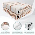 thumbnail image 4 of Twin XL Quilt Set 68''x98'', Orange Sunshine Lightweight Summer Bedspread Coverlet Set with 2 Pillow Shams, Lines Retro Abstract Middle Century Breathable All Season Quilt Bedding for Dorm/Guest Room, 4 of 9