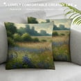 thumbnail image 3 of JEUXUS Square Pastoral Fields Wildflower Countryside Floral Landscape Modern Colorful Plush Pillowcase (Universal 1) White, 3 of 5