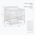 thumbnail image 3 of Dream On Me Aden 4-in-1 Convertible Mini Crib In White, Greenguard Gold Certified, 3 of 9