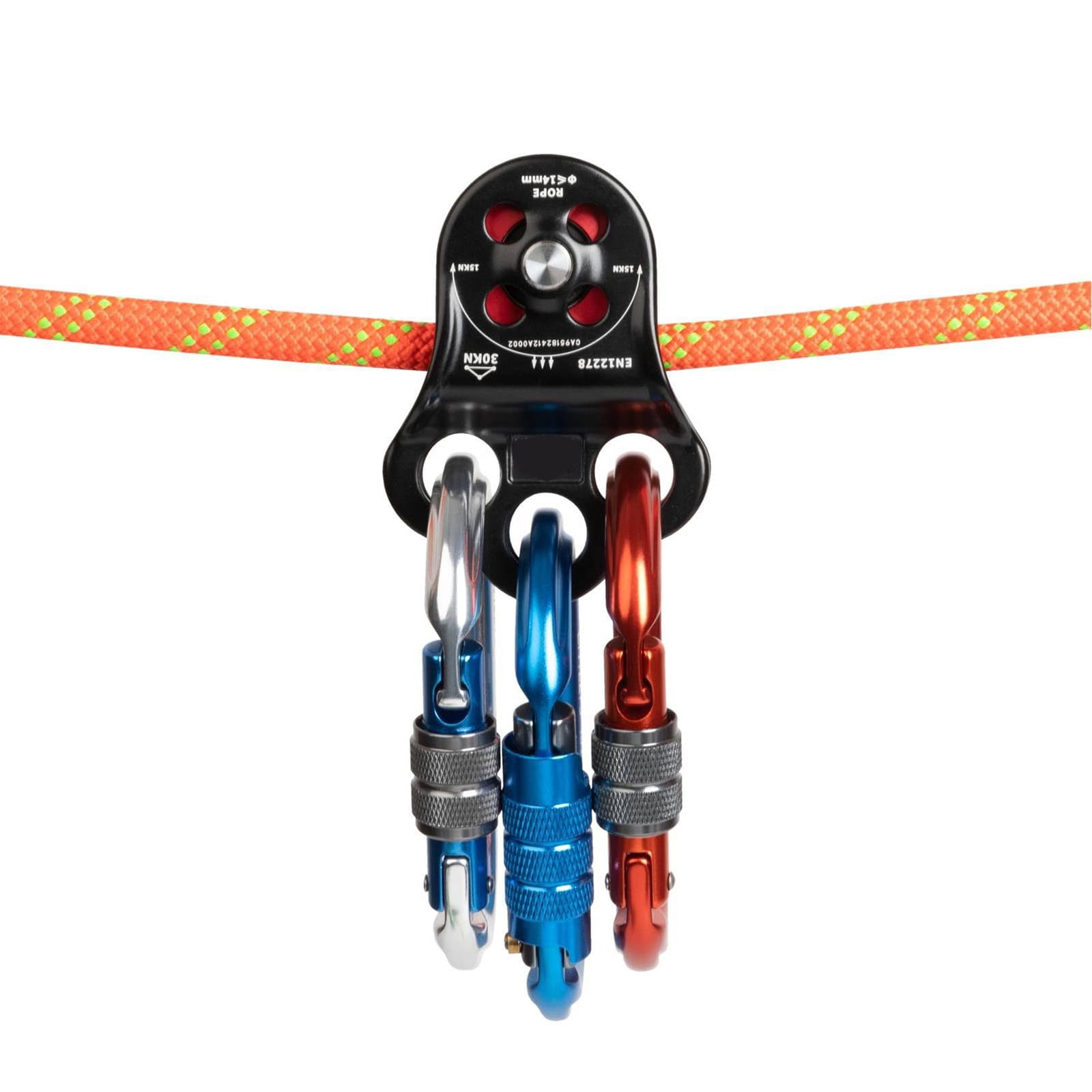 Safety Locking Pulley Climbing Belays Device Suitable for Secure Play Outdoor Environment with Aluminum Alloy Texture