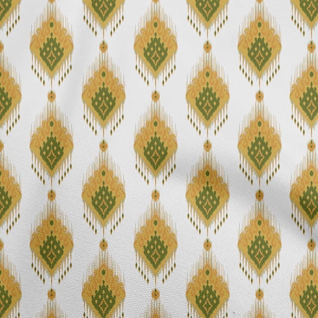 oneOone Silk Tabby Brown Fabric Asian Ikat Craft Projects Decor Fabric Printed By The Yard 42 Inch Wide