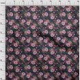 thumbnail image 4 of oneOone Tissu Flex Coton Rose Floral Rétro Matériel de Robe Tissu Imprimé Tissu au Mètre 40 Pouces de Large, 4 of 5
