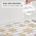 thumbnail image 5 of Yiaed Gold Snowflake Print Highly Absorbent Microfiber Kitchen Counter Mat, Dish Drying Pad for Dishes, Utensils, Pots and Pans, Large 18" x 24", 5 of 7