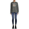 thumbnail image 2 of Holiday Time Women's Long Sleeve Hacci Hoodie, 2 of 5
