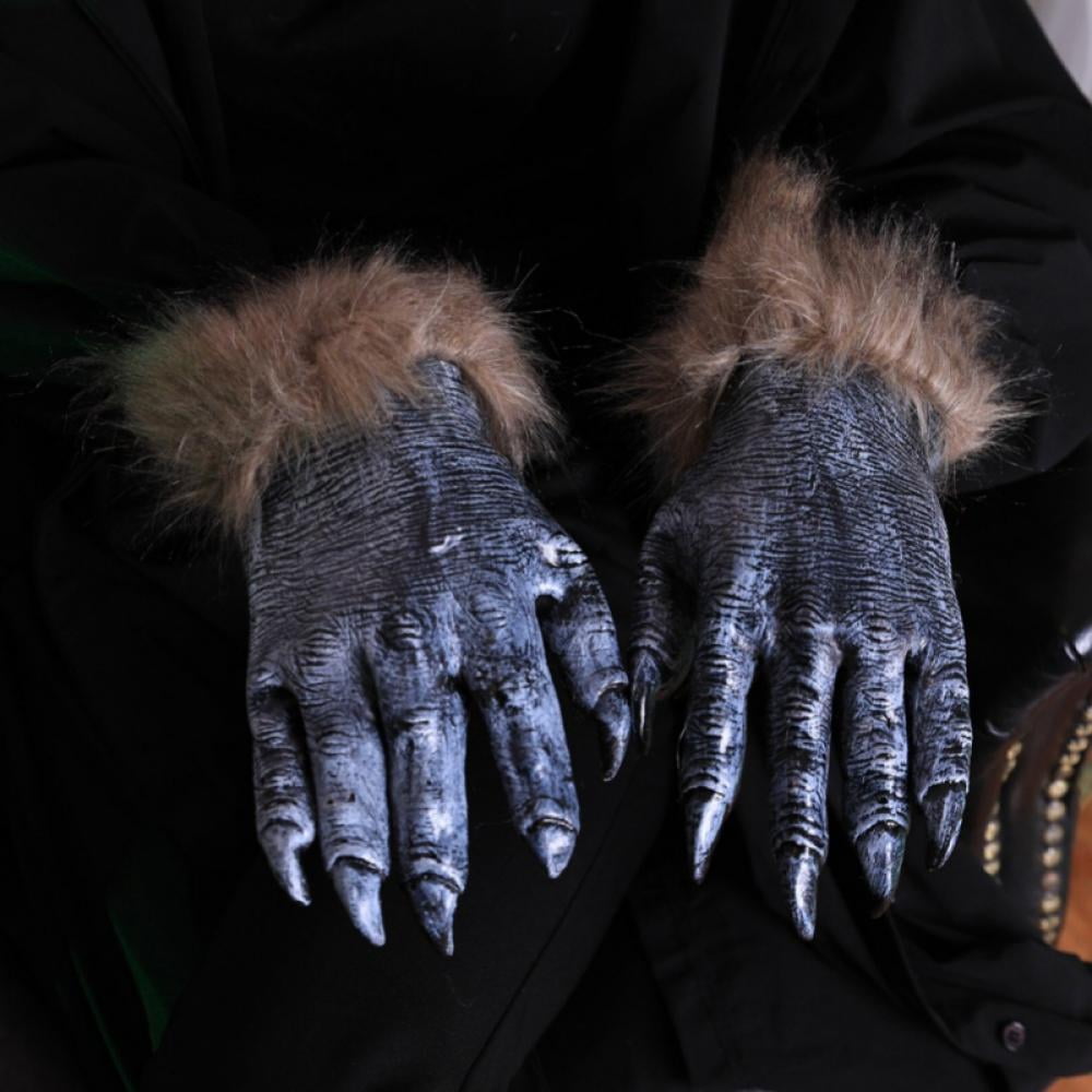 Halloween Costume Theater Prop Animal Werewolf Masks & Wolf Claw Glove Cosplay 