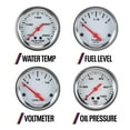 thumbnail image 5 of 6-Gauge Vehicle Instrument Kit: White Face, 3-3/8" Mechanical Speedometer & Tachometer, 2-1/16" Fuel, Temp, Oil & Volt Gauges, Stainless-Steel Bezel, Incandescent Lighting, Easy Installation, 5 of 12