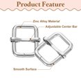 thumbnail image 3 of 32Pack Roller Buckle, 5/8"(15mm)Tri-Glides Slide Buckles, Silver, 32mm, 3 of 6