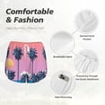 thumbnail image 6 of Picia Beach with Palm Trees Pattern Women's 2 in 1 Athletic Running Shorts High Waisted Workout Casual Gym Sweat Shorts with Comfy Liner Zipper Pockets-X-Large, 6 of 9