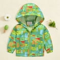 thumbnail image 2 of mgoYE Baby Rain Coat Toddler Boys Cartoon Raincoat Waterproof,Lightweight Kids Rain Long Sleeve Jacket Windbreaker Outwear Coat(Green,5-6 Years), 2 of 9