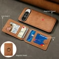thumbnail image 5 of Allytechgroup Compatible with Google Pixel 8A Wallet Case with Credit Card Slot, Detachable Cards Holder Support Wireless Charging Military Grade Drop Protection for Women Men, Brown, 5 of 7
