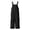 Black, variant on Mens Bib Overalls Solid Front Patch Pocket Adjustable Buckle Straps Side Button Closure Wide Leg Full Length Casual Outfit
